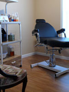 Private waxing and facial room